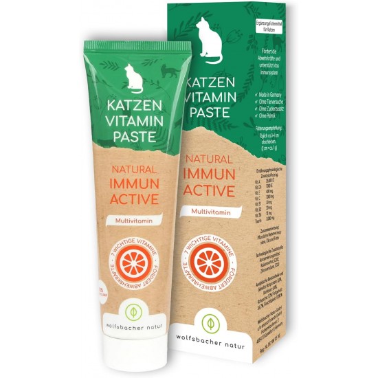 Vitamin Paste for Cats - With 7 Important Vitamins - Natural Immune Active Multivitamin Paste for Cats, Promotes Defences Vitamin Paste for Cats - With 7 Important Vitamins - Natural Immune Active Multivitamin Paste for Cats, Promotes Defences