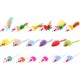 18 Pieces Cat Toy Mouse Toy Mouse for Cats Mice Rattles Small Mouse Catnip Toy with Feather Tail Fur Interactive Cat Toy Mixed Cat Plush Mouse Toy