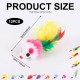 18 Pieces Cat Toy Mouse Toy Mouse for Cats Mice Rattles Small Mouse Catnip Toy with Feather Tail Fur Interactive Cat Toy Mixed Cat Plush Mouse Toy