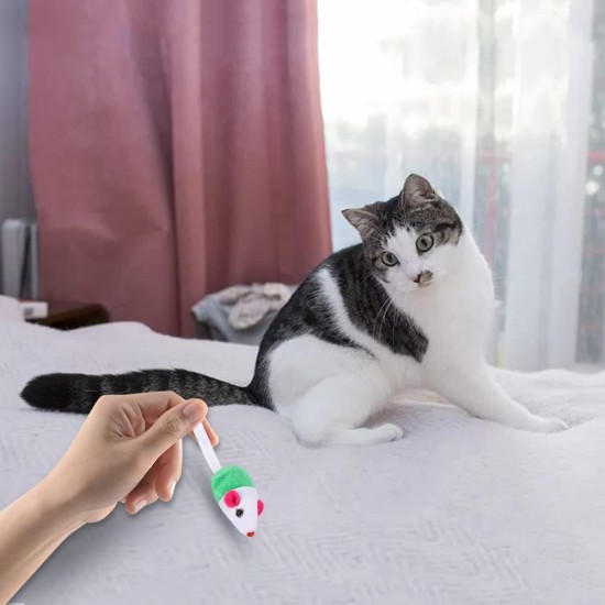 18 Pieces Cat Toy Mouse Toy Mouse for Cats Mice Rattles Small Mouse Catnip Toy with Feather Tail Fur Interactive Cat Toy Mixed Cat Plush Mouse Toy 18 Pieces Cat Toy Mouse Toy Mouse for Cats Mice Rattles Small Mouse Catnip Toy with Feather Tail Fur Interactive Cat Toy Mixed Cat Plush Mouse Toy
