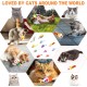18 Pieces Cat Toy Mouse Toy Mouse for Cats Mice Rattles Small Mouse Catnip Toy with Feather Tail Fur Interactive Cat Toy Mixed Cat Plush Mouse Toy