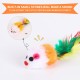18 Pieces Cat Toy Mouse Toy Mouse for Cats Mice Rattles Small Mouse Catnip Toy with Feather Tail Fur Interactive Cat Toy Mixed Cat Plush Mouse Toy