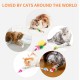18 Pieces Cat Toy Mouse Toy Mouse for Cats Mice Rattles Small Mouse Catnip Toy with Feather Tail Fur Interactive Cat Toy Mixed Cat Plush Mouse Toy