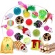 25 Pieces Cat Toy Set, Kitten Mouse Toy Set, Cat Toy Ball with Feather, Cat Toy Variety Cat Toy Pack 25 Pieces Cat Toy Set, Kitten Mouse Toy Set, Cat Toy Ball with Feather, Cat Toy Variety Cat Toy Pack