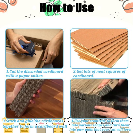 3D Printed Cardboard Cutter, Cat Scratching Cardboard Cutter, DIY Cat Scratcher Cardboard Cutter Tool, Cat Scratcher Cutting Machine Paper, Printed Cardboard Cutter, for Cat Lovers 3D Printed Cardboard Cutter, Cat Scratching Cardboard Cutter, DIY Cat Scratcher Cardboard Cutter Tool, Cat Scratcher Cutting Machine Paper, Printed Cardboard Cutter, for Cat Lovers