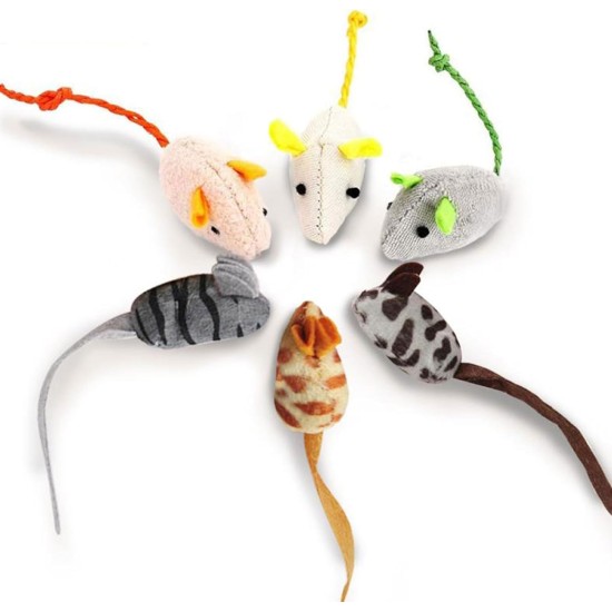 6 Pieces Cat Toy, Real Fur Toy Mouse, Fur Mouse Toy, Catnip Mouse for Cats Kitty 6 Pieces Cat Toy, Real Fur Toy Mouse, Fur Mouse Toy, Catnip Mouse for Cats Kitty
