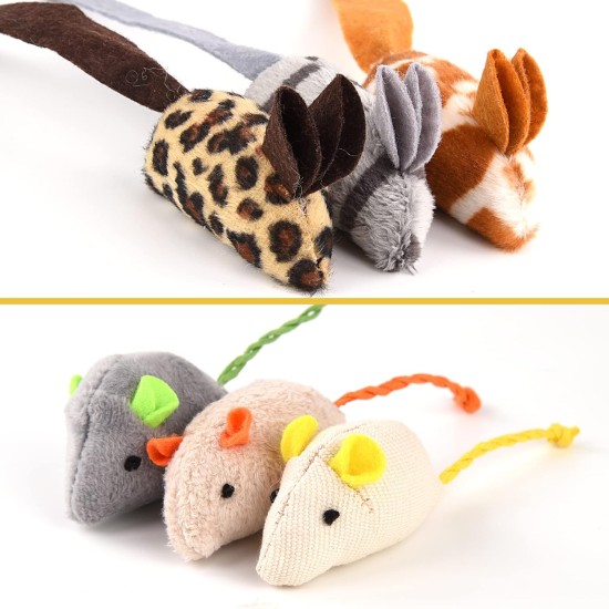 6 Pieces Cat Toy, Real Fur Toy Mouse, Fur Mouse Toy, Catnip Mouse for Cats Kitty 6 Pieces Cat Toy, Real Fur Toy Mouse, Fur Mouse Toy, Catnip Mouse for Cats Kitty