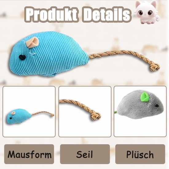 8-Piece Cat Toy Set, Catnip Toy, Toy Mice, Plush Cat Toy, Catnip Mouse for Cats Kitty, Interactive for Cats and Kittens, for All Cat Breeds 8-Piece Cat Toy Set, Catnip Toy, Toy Mice, Plush Cat Toy, Catnip Mouse for Cats Kitty, Interactive for Cats and Kittens, for All Cat Breeds