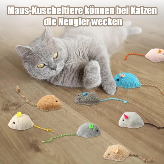 8-Piece Cat Toy Set, Catnip Toy, Toy Mice, Plush Cat Toy, Catnip Mouse for Cats Kitty, Interactive for Cats and Kittens, for All Cat Breeds 8-Piece Cat Toy Set, Catnip Toy, Toy Mice, Plush Cat Toy, Catnip Mouse for Cats Kitty, Interactive for Cats and Kittens, for All Cat Breeds