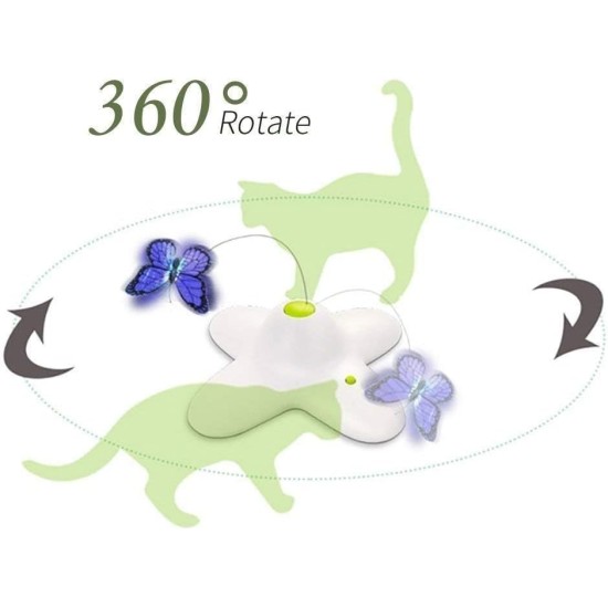 ALL FOR PAWS Interactive Cat Flutter Bug Refil, Pack of 6 ALL FOR PAWS Interactive Cat Flutter Bug Refil, Pack of 6