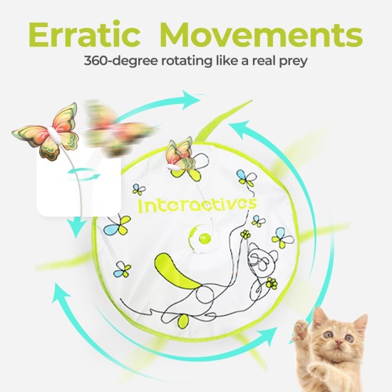 ALL FOR PAWS Interactive Cat Flutter Bug Refil, Pack of 6 ALL FOR PAWS Interactive Cat Flutter Bug Refil, Pack of 6