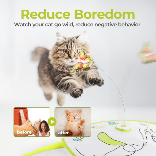 ALL FOR PAWS Interactive Cat Flutter Bug Refil, Pack of 6 ALL FOR PAWS Interactive Cat Flutter Bug Refil, Pack of 6