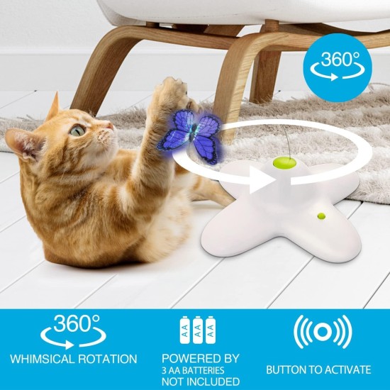 ALL FOR PAWS Interactive Cat Flutter Bug Refil, Pack of 6 ALL FOR PAWS Interactive Cat Flutter Bug Refil, Pack of 6