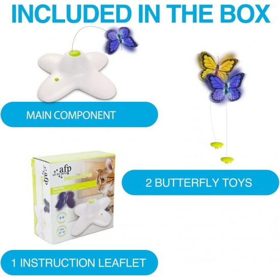 ALL FOR PAWS Interactive Cat Flutter Bug Refil, Pack of 6 ALL FOR PAWS Interactive Cat Flutter Bug Refil, Pack of 6