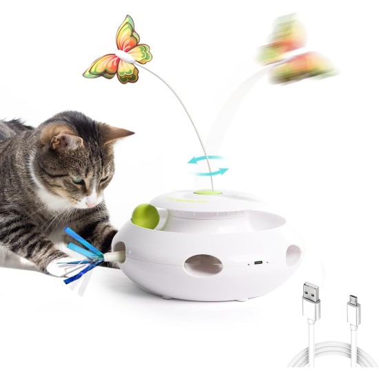 ALL FOR PAWS Interactive Cat Flutter Bug Refil, Pack of 6 ALL FOR PAWS Interactive Cat Flutter Bug Refil, Pack of 6
