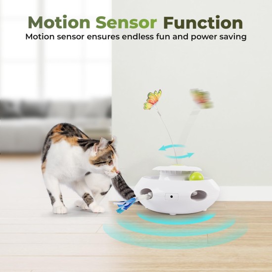 ALL FOR PAWS Interactive Cat Flutter Bug Refil, Pack of 6 ALL FOR PAWS Interactive Cat Flutter Bug Refil, Pack of 6