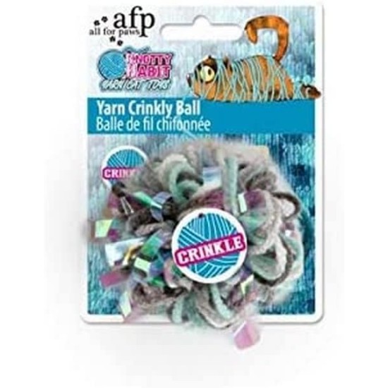 ALL FOR PAWS Knotty Habit Cat Crinkle Ball 0.65kg ALL FOR PAWS Knotty Habit Cat Crinkle Ball 0.65kg