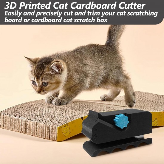 ARTGUTS Cardboard Cutter for Cat Scratchers, Cat Scratching Board Cutter, 3D Printed Cardboard Cutter, Tool Cutter Made of Cardboard, for Handmade Cat Beds and Cardboard Strips (Black) ARTGUTS Cardboard Cutter for Cat Scratchers, Cat Scratching Board Cutter, 3D Printed Cardboard Cutter, Tool Cutter Made of Cardboard, for Handmade Cat Beds and Cardboard Strips (Black)