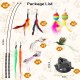 AiQInu Pack of 4 Interactive Cat Toy, Suction Cup, 1 Cat Fishing Rod with 2 Bells Birds, Intelligence Toy for Cats, Wand AiQInu Pack of 4 Interactive Cat Toy, Suction Cup, 1 Cat Fishing Rod with 2 Bells Birds, Intelligence Toy for Cats, Wand