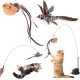 AiQInu Pack of 4 Interactive Cat Toy, Suction Cup, 1 Cat Fishing Rod with 2 Bells Birds, Intelligence Toy for Cats, Wand AiQInu Pack of 4 Interactive Cat Toy, Suction Cup, 1 Cat Fishing Rod with 2 Bells Birds, Intelligence Toy for Cats, Wand
