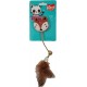 Aimé Kawaii Cat Toy with Rope in the Shape of a Fox - Cat Game - Colourful Crisp and Fun - with Catnip Padding - Attractive Face, Feathers and Bell Aimé Kawaii Cat Toy with Rope in the Shape of a Fox - Cat Game - Colourful Crisp and Fun - with Catnip Padding - Attractive Face, Feathers and Bell