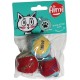 Aime Burlap Balls Cat Toy - Pack of 3 Aime Burlap Balls Cat Toy - Pack of 3