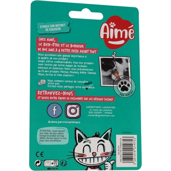 Aime Cat Toy Interactive Playful Sound Level Built-in Cat Toy Leopard Head 8cm Aime Cat Toy Interactive Playful Sound Level Built-in Cat Toy Leopard Head 8cm