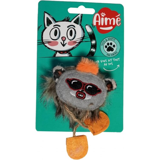 Aime Cat Toy Interactive Playful Sound Level Built-in Cat Toy Leopard Head 8cm Aime Cat Toy Interactive Playful Sound Level Built-in Cat Toy Leopard Head 8cm