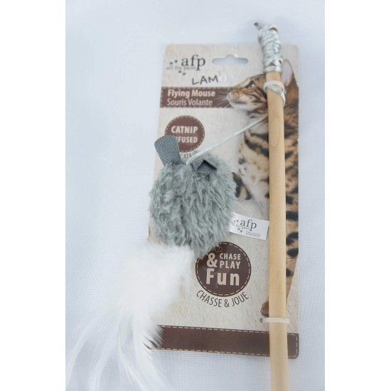 All For Paws Lamb Flying Mouse Wand Toy All For Paws Lamb Flying Mouse Wand Toy