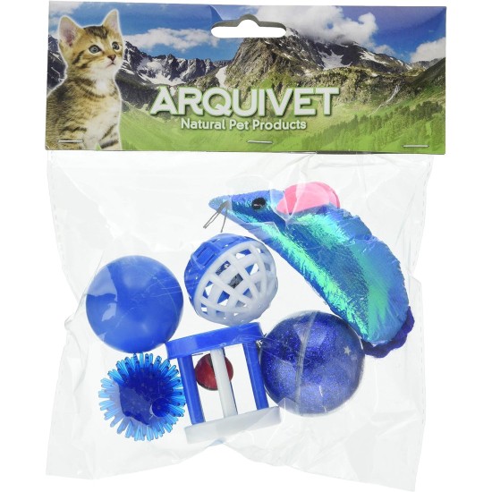 Arquivet 8435117841291 – Kit 6 Toys for Cats Blue Arquivet 8435117841291 – Kit 6 Toys for Cats Blue
