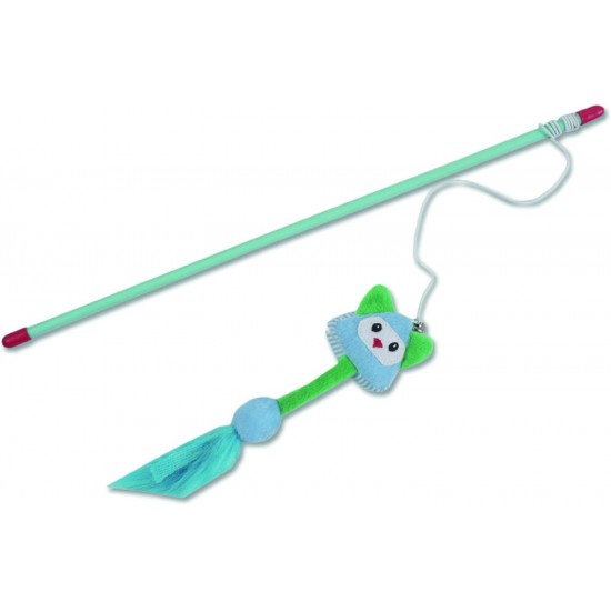 Arquivet Blue Fabric Mouse Stick 18.5 Inch Cat Toy Accessories Entertainment Pet Entertainment Eye Catching Your Cat Playing Arquivet Blue Fabric Mouse Stick 18.5 Inch Cat Toy Accessories Entertainment Pet Entertainment Eye Catching Your Cat Playing