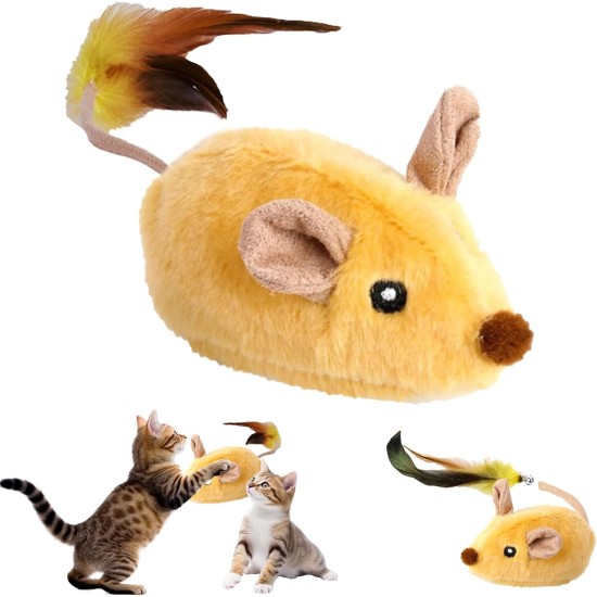 Ayizhiniu Magic Mouse Cat, Cat Toy Mouse, Interactive Toy for Cats, Cat Toy Mouse with Feather Tail, Applies to Cats Playing Toy Mouse Ayizhiniu Magic Mouse Cat, Cat Toy Mouse, Interactive Toy for Cats, Cat Toy Mouse with Feather Tail, Applies to Cats Playing Toy Mouse