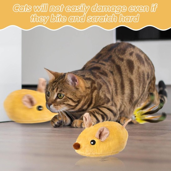 Ayizhiniu Magic Mouse Cat, Cat Toy Mouse, Interactive Toy for Cats, Cat Toy Mouse with Feather Tail, Applies to Cats Playing Toy Mouse Ayizhiniu Magic Mouse Cat, Cat Toy Mouse, Interactive Toy for Cats, Cat Toy Mouse with Feather Tail, Applies to Cats Playing Toy Mouse