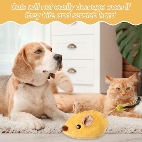 Ayizhiniu Magic Mouse Cat, Cat Toy Mouse, Interactive Toy for Cats, Cat Toy Mouse with Feather Tail, Applies to Cats Playing Toy Mouse Ayizhiniu Magic Mouse Cat, Cat Toy Mouse, Interactive Toy for Cats, Cat Toy Mouse with Feather Tail, Applies to Cats Playing Toy Mouse
