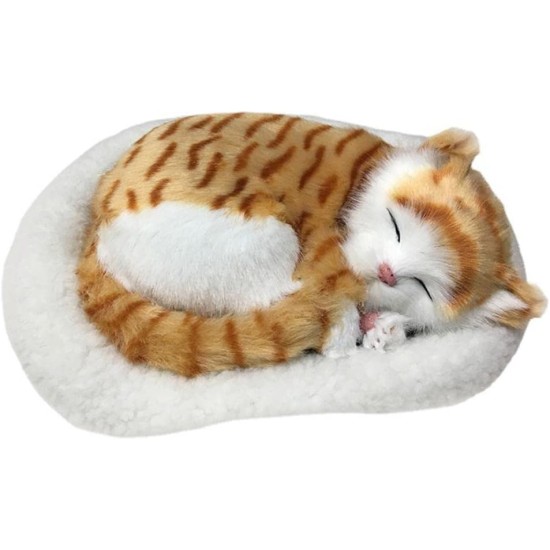 Bagima Sleeping Cat Toy, Breathing Cat, Stuffed Animal Doll with Mat, Plush Toys for Children, Home Decoration, Soft Mat, Bed and Simulated Sound (2) Bagima Sleeping Cat Toy, Breathing Cat, Stuffed Animal Doll with Mat, Plush Toys for Children, Home Decoration, Soft Mat, Bed and Simulated Sound (2)