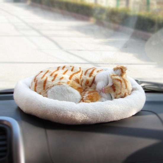 Bagima Sleeping Cat Toy, Breathing Cat, Stuffed Animal Doll with Mat, Plush Toys for Children, Home Decoration, Soft Mat, Bed and Simulated Sound (2) Bagima Sleeping Cat Toy, Breathing Cat, Stuffed Animal Doll with Mat, Plush Toys for Children, Home Decoration, Soft Mat, Bed and Simulated Sound (2)