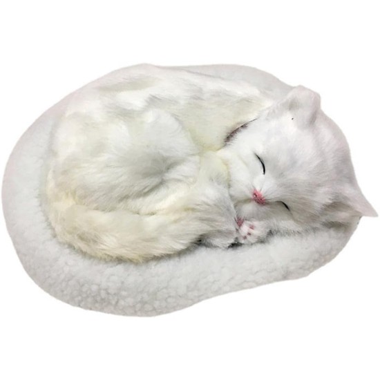 Bagima Sleeping Cat Toy, Breathing Cat, Stuffed Animal Doll with Mat, Plush Toys for Children, Home Decoration, Soft Mat, Bed and Simulated Sound (3) Bagima Sleeping Cat Toy, Breathing Cat, Stuffed Animal Doll with Mat, Plush Toys for Children, Home Decoration, Soft Mat, Bed and Simulated Sound (3)
