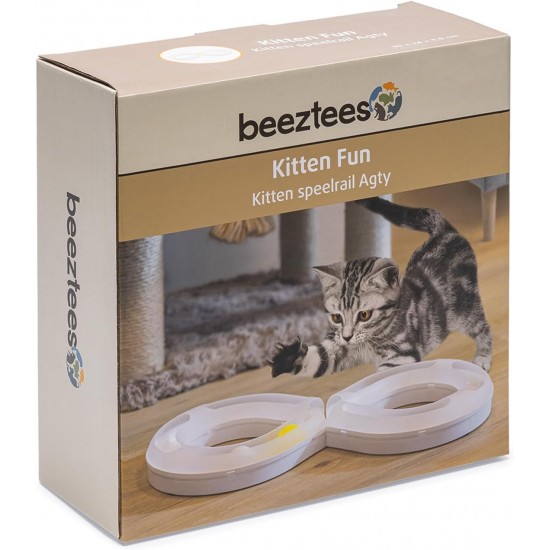 Beeztees Kitten Agty Play Rail - Cat Toy - Plastic - White Beeztees Kitten Agty Play Rail - Cat Toy - Plastic - White