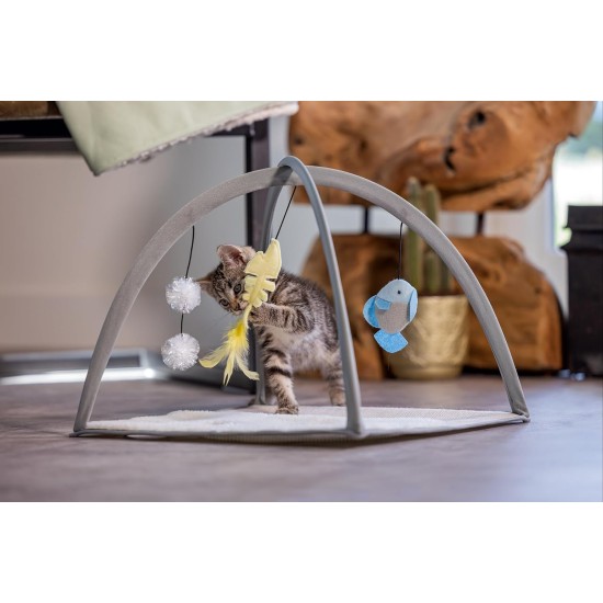 Beeztees Kitten Xabia Play Mat - Cat Toy - Grey - 40 x 40 x 33 cm Beeztees Kitten Xabia Play Mat - Cat Toy - Grey - 40 x 40 x 33 cm