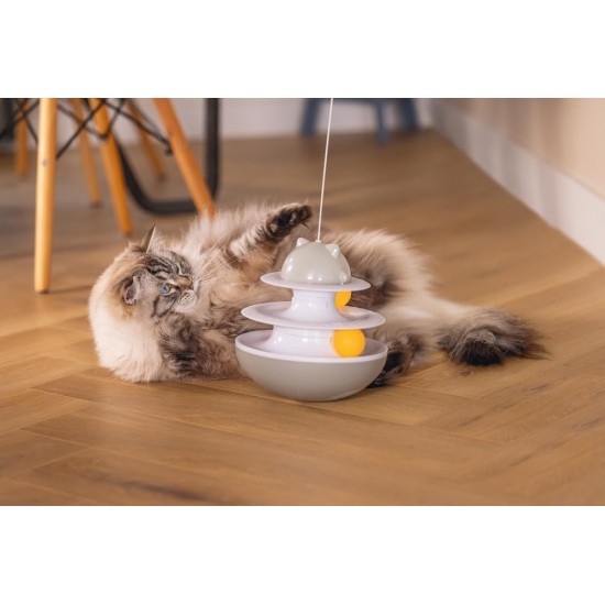 Beeztees Sapi Cat Toy, Interactive, Plastic, 19 x 19 x 48 cm Beeztees Sapi Cat Toy, Interactive, Plastic, 19 x 19 x 48 cm