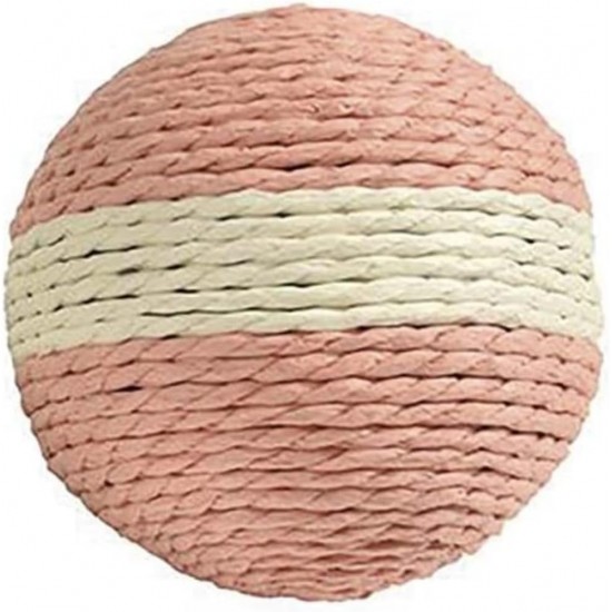 Bobby Boule Recycled Rope Cat Scratching Ball Cat Toy Pink 10cm Bobby Boule Recycled Rope Cat Scratching Ball Cat Toy Pink 10cm