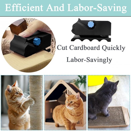 Cardboard Cutter for Cat Scratchers, Cardboard Cutter, DIY Cardboard Cutting Machine, 3D Printed Cardboard Cutter, Ideal for Handmade Cat Scratching Boards and Decoration, Black, 4.8 x 9.9 x 5.2 cm Cardboard Cutter for Cat Scratchers, Cardboard Cutter, DIY Cardboard Cutting Machine, 3D Printed Cardboard Cutter, Ideal for Handmade Cat Scratching Boards and Decoration, Black, 4.8 x 9.9 x 5.2 cm