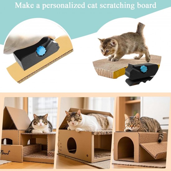 Cardboard Cutter for Cat Scratchers, Cardboard Cutter, DIY Cardboard Cutting Machine, 3D Printed Cardboard Cutter, Ideal for Handmade Cat Scratching Boards and Decoration, Black, 4.8 x 9.9 x 5.2 cm Cardboard Cutter for Cat Scratchers, Cardboard Cutter, DIY Cardboard Cutting Machine, 3D Printed Cardboard Cutter, Ideal for Handmade Cat Scratching Boards and Decoration, Black, 4.8 x 9.9 x 5.2 cm