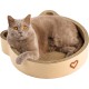 Cat Basket for Sleeping, Scratching and Playing, Durable Cat Scratching Board Made of Premium Corrugated Cardboard in Modern Cat Head Shape, 3-in-1 Cat Toy, Scratching Furniture and Sleeping Cat Basket for Sleeping, Scratching and Playing, Durable Cat Scratching Board Made of Premium Corrugated Cardboard in Modern Cat Head Shape, 3-in-1 Cat Toy, Scratching Furniture and Sleeping
