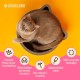 Cat Basket for Sleeping, Scratching and Playing, Durable Cat Scratching Board Made of Premium Corrugated Cardboard in Modern Cat Head Shape, 3-in-1 Cat Toy, Scratching Furniture and Sleeping Cat Basket for Sleeping, Scratching and Playing, Durable Cat Scratching Board Made of Premium Corrugated Cardboard in Modern Cat Head Shape, 3-in-1 Cat Toy, Scratching Furniture and Sleeping