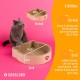 Cat Basket for Sleeping, Scratching and Playing, Durable Cat Scratching Board Made of Premium Corrugated Cardboard in Modern Cat Head Shape, 3-in-1 Cat Toy, Scratching Furniture and Sleeping Cat Basket for Sleeping, Scratching and Playing, Durable Cat Scratching Board Made of Premium Corrugated Cardboard in Modern Cat Head Shape, 3-in-1 Cat Toy, Scratching Furniture and Sleeping