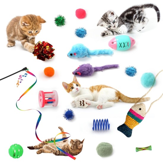 Cat Toy Accessories, Pack of 26 Cat Toy, Interactive Toy for Cats Kitty Cat Toy Accessories, Pack of 26 Cat Toy, Interactive Toy for Cats Kitty