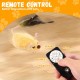 Cat Toy Electric Play Mouse with Feather Tail Cat Toy Mouse Electric with LED Light USB Realistic Mouse Sounds Interactive Toy Mouse for Cats Dogs (Yellow + Grey)