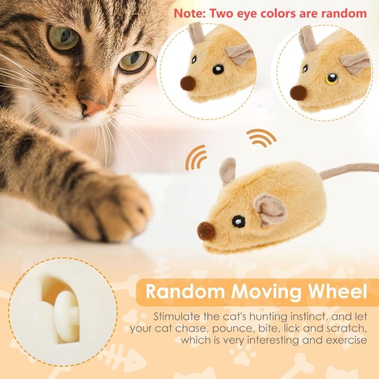Cat Toy Electric Play Mouse with Feather Tail Cat Toy Mouse Electric with LED Light USB Realistic Mouse Sounds Interactive Toy Mouse for Cats Dogs (Yellow + Grey) Cat Toy Electric Play Mouse with Feather Tail Cat Toy Mouse Electric with LED Light USB Realistic Mouse Sounds Interactive Toy Mouse for Cats Dogs (Yellow + Grey)