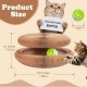 Cat Toy, Magic Accordion Scratching Board, Interactive Toy with Ball Track, Cardboard Scratching Toy for Home Cats and Kittens, Activity and Exercise